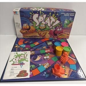Splat! Bug Squishing Board Game 100% Complete Vintage 1990 Milton Bradley Dough